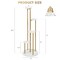 Golden White Multi-Tier Plant Display Stand with 4 Round Shelves MDF Steel